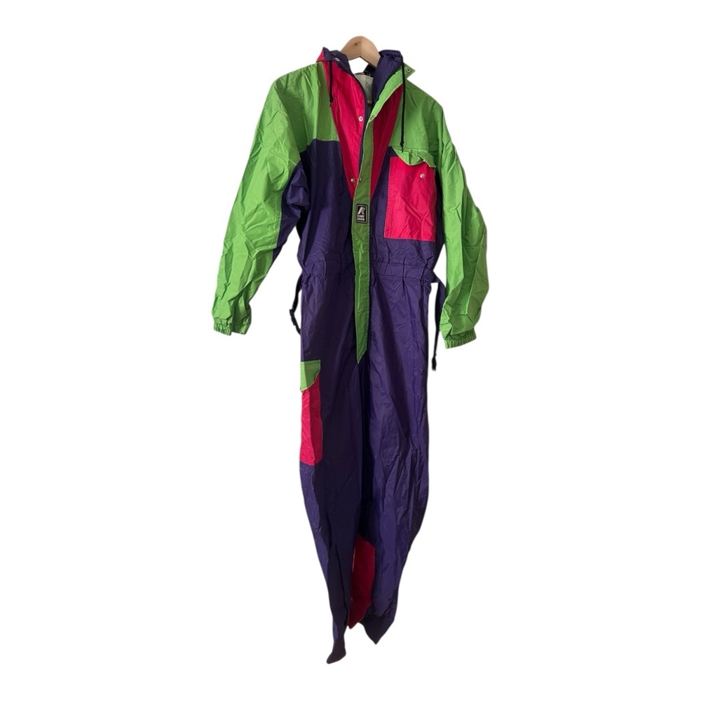 VTG K2 Ski Suit Jumpsuit Windbreaker One Piece Nylon Womens Size S K-Way 2000
